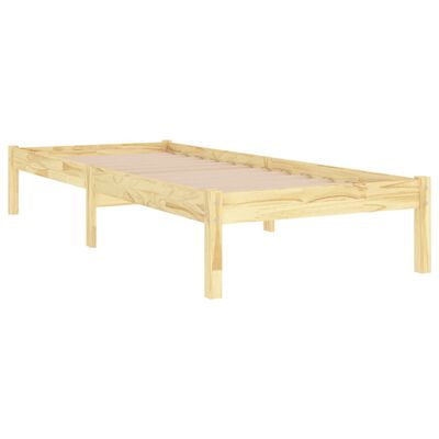 vidaXL Bed Frame without Mattress Solid Wood 100x200 cm