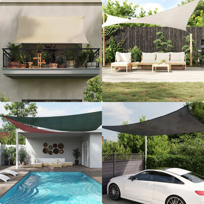 vidaXL Sunshade Sail 160 g/m² Taupe 3x4x5 m HDPE