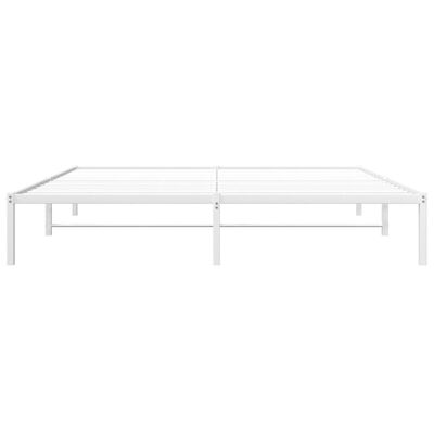 vidaXL Metal Bed Frame White 180x200 cm Super King Size