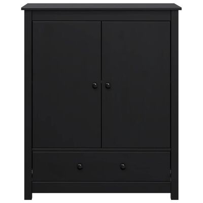 vidaXL Highboard Black 83x41,5x100 cm Solid Wood Pine