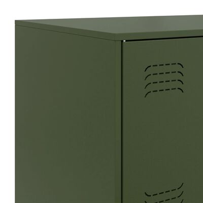 vidaXL Sideboard Olive Green 67x39x107 cm Steel