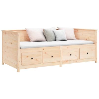 vidaXL Day Bed without Mattress 75x190 cm Small Single Solid Wood Pine