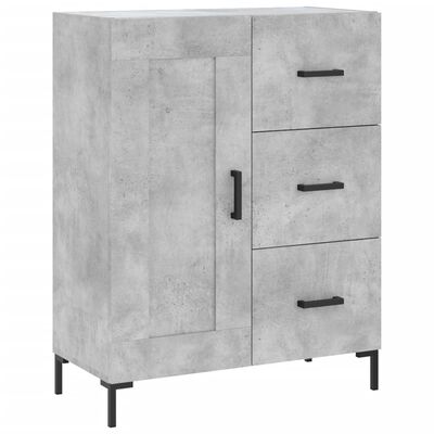 vidaXL Sideboard Concrete Grey 69.5x34x90 cm Engineered Wood