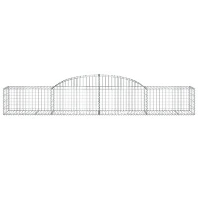 vidaXL Arched Gabion Baskets 12 pcs 300x50x40/60 cm Galvanised Iron