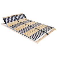 vidaXL Slatted Bed Base without Mattress with 42 Slats 7 Zones 120x200 cm