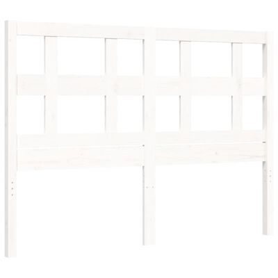 vidaXL Bed Frame without Mattress White 140x190 cm Solid Wood