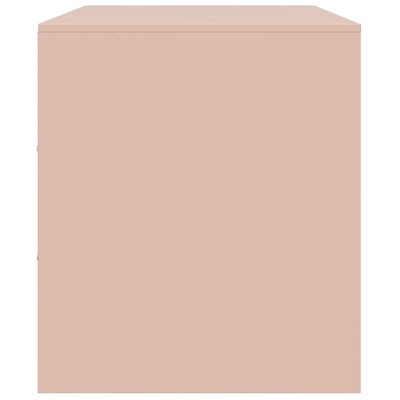 vidaXL TV Cabinet Pink 67x39x44 cm Steel