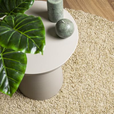 vidaXL Shaggy Rug PAMPLONA High Pile Modern Gold Ø 160 cm