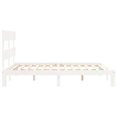 vidaXL Bed Frame without Mattress White 160x200 cm Solid Wood Pine