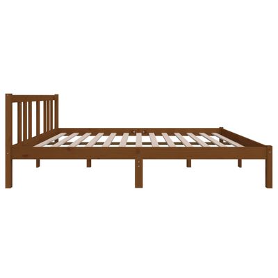 vidaXL Bed Frame without Mattress Honey Brown Solid Wood 140x190 cm