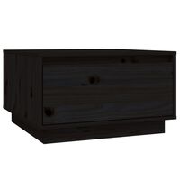 vidaXL Coffee Table Black 55x56x32 cm Solid Wood Pine