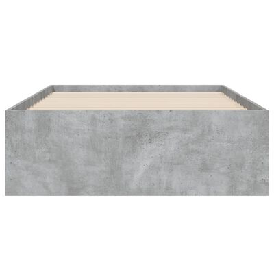 vidaXL Bed Frame with Drawers without Mattress Concrete Grey 100x200 cm