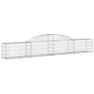 vidaXL Arched Gabion Baskets 12 pcs 300x30x40/60 cm Galvanised Iron