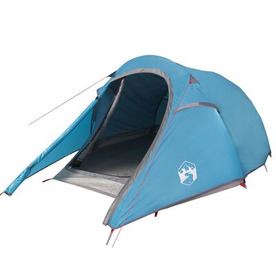 vidaXL Camping Tent Tunnel 3-Person Blue Waterproof