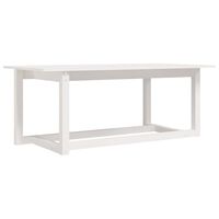 vidaXL Coffee Table White 110x55x45 cm Solid Wood Pine