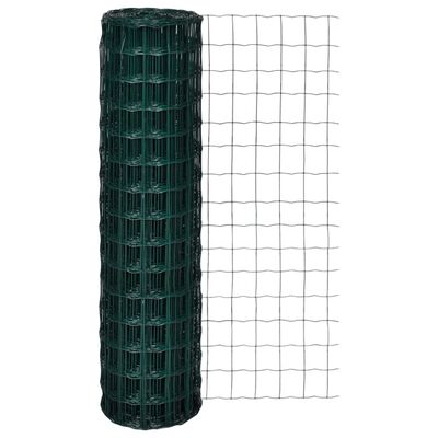 vidaXL Euro Fence Steel 25x1.5 m Green