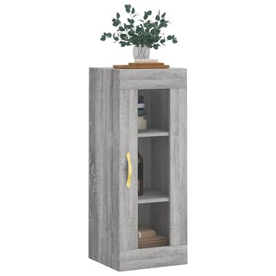 vidaXL Wall Mounted Cabinet Grey Sonoma 34.5x34x90 cm