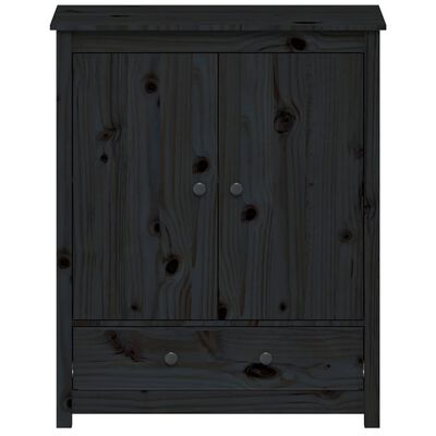 vidaXL Highboard Black 83x41,5x100 cm Solid Wood Pine