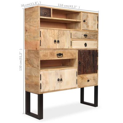 vidaXL Sideboard Solid Mango Wood 100x30x130 cm