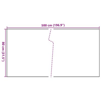 vidaXL Balcony Screen Anthracite 500x80 cm Poly Rattan