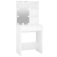 vidaXL Dressing Table with LED White 60x40x140 cm