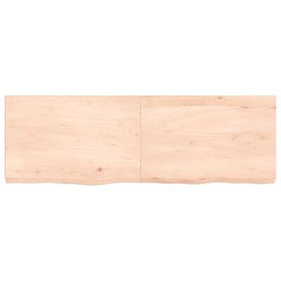 vidaXL Table Top 120x40x(2-6) cm Untreated Solid Wood Oak