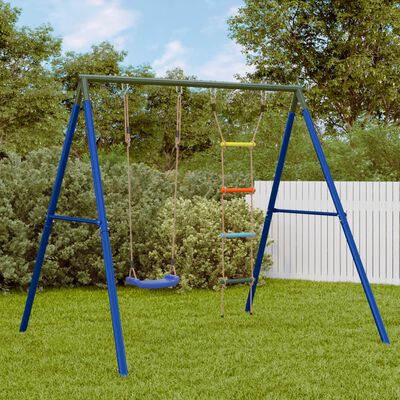 vidaXL Outdoor Swing Set with Swing and Ladder