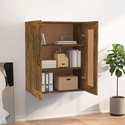 vidaXL Hanging Wall Cabinet Smoked Oak 69.5x32.5x90 cm