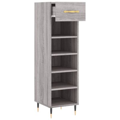 vidaXL Shoe Cabinet Grey Sonoma 30x35x105 cm Engineered Wood