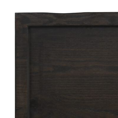 vidaXL Wall Shelf Dark Brown 160x40x(2-6) cm Treated Solid Wood Oak