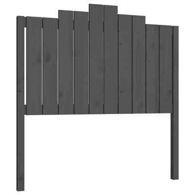 vidaXL Bed Headboard Grey 106x4x110 cm Solid Wood Pine