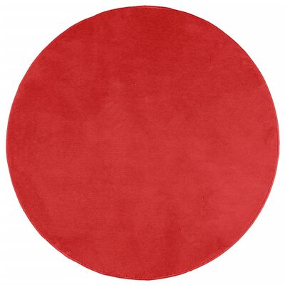 vidaXL Rug OVIEDO Short Pile Red Ø 100 cm