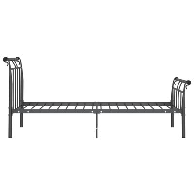 vidaXL Bed Frame without Mattress Black Metal 90x200 cm