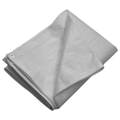 vidaXL Tarpaulin 260 g/m² 4x6 m Grey HDPE