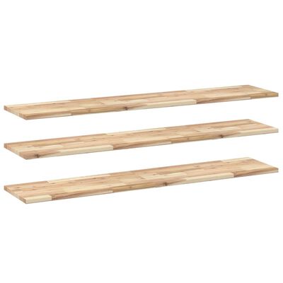 vidaXL Floating Shelves 3 pcs 140x30x2 cm Untreated Solid Wood Acacia