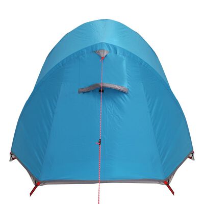 vidaXL Camping Tent Tunnel 3-Person Blue Waterproof