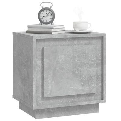 vidaXL Bedside Cabinet Concrete Grey 44x35x45 cm Engineered Wood