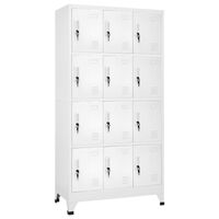 vidaXL Locker Cabinet with 12 Compartments 90x45x180 cm