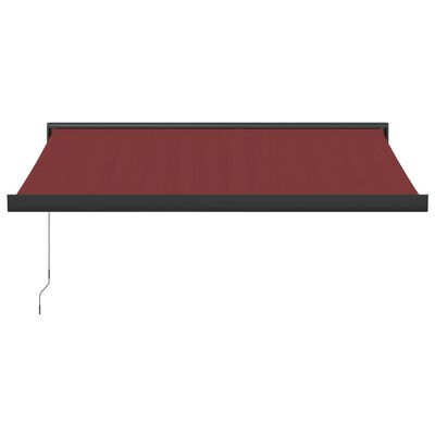 vidaXL Manual Retractable Awning Burgundy 300x250 cm