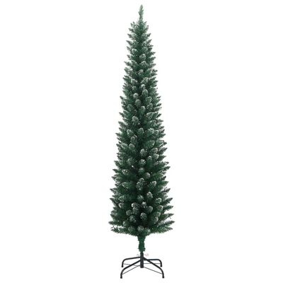 vidaXL Artificial Slim Christmas Tree 150 LEDs 120 cm