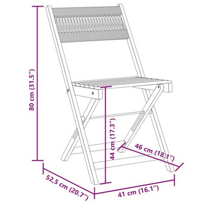 vidaXL 3 Piece Bistro Set Grey Polypropylene and Solid Wood