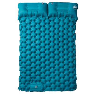 vidaXL Self Inflating Camping Mattress with Pillows 2-Person Blue