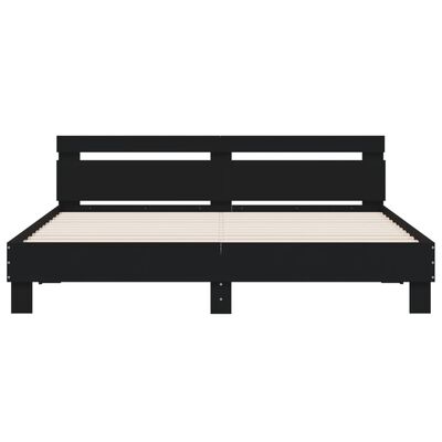 vidaXL Bed Frame without Mattress Black 200x200 cm