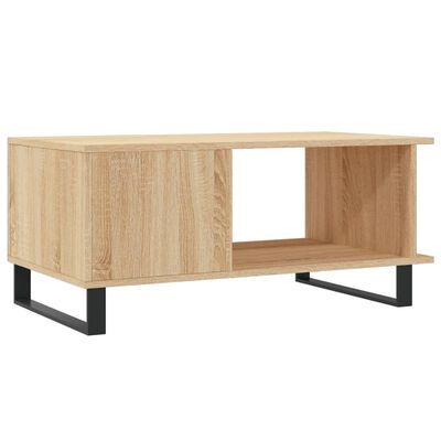 vidaXL Coffee Table Sonoma Oak 90x50x40 cm Engineered Wood