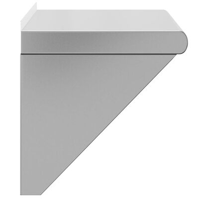 vidaXL Wall Shelf 50x30x31 cm Silver Stainless Steel