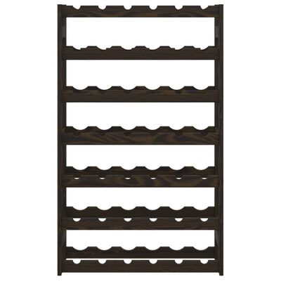 vidaXL Wine Rack for 42 Bottles Black Solid Wood Pine