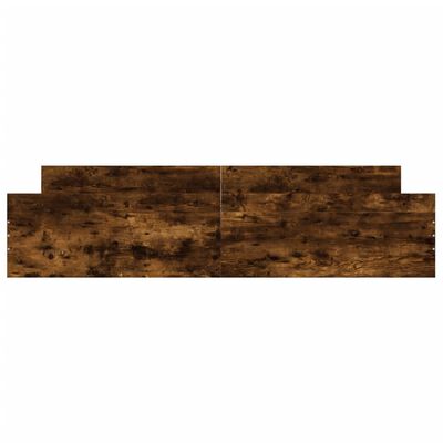 vidaXL Bed Frame without Mattress Smoked Oak 200x200 cm