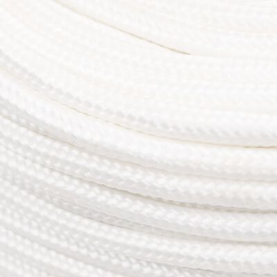 vidaXL Boat Rope Full White 6 mm 25 m Polypropylene