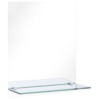 vidaXL Wall Mirror with Shelf 20x40 cm Tempered Glass