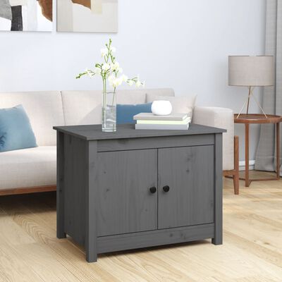 vidaXL Coffee Table Grey 71x49x55 cm Solid Wood Pine